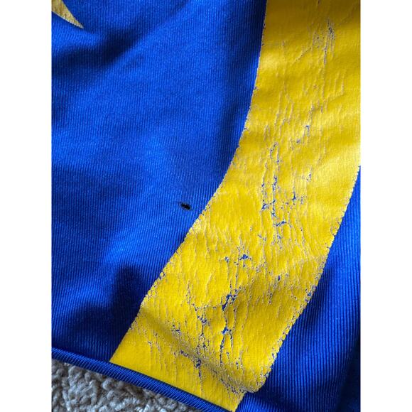 Vintage NFL LA Rams #36 Bettis USA Made Logo Athletic L Blue Football Jersey - Picture 7 of 9